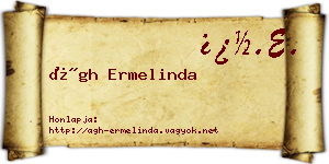 Ágh Ermelinda névjegykártya
